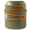Portable Outdoor Cooking Set Anodised Aluminum Non-stick Pot Bowl Cookware Camping Picnic Hiking
