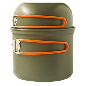 Portable Outdoor Cooking Set Anodised Aluminum Non-stick Pot Bowl Cookware Camping Picnic Hiking
