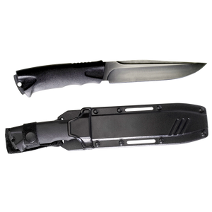 Survival Fixed-Blade Knife with 6” Blade and Plastic Handle